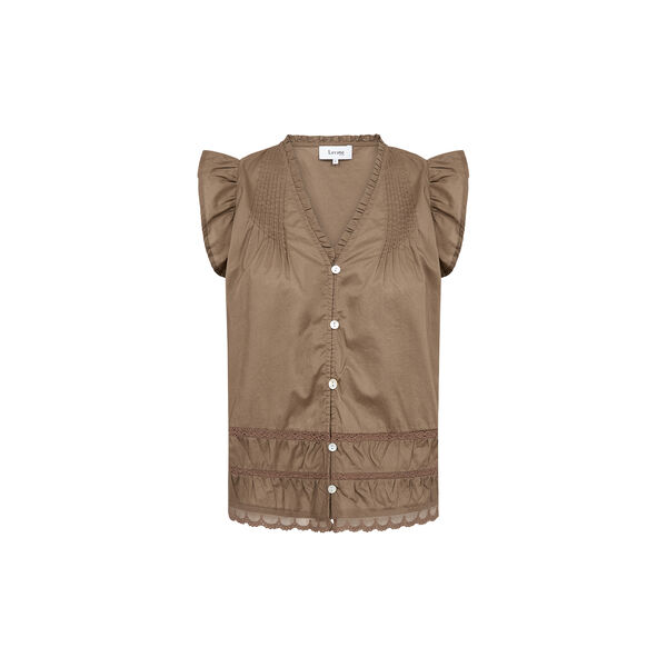 LR-ROSY 2 Bluse, fossil, Levet&eacute; Room