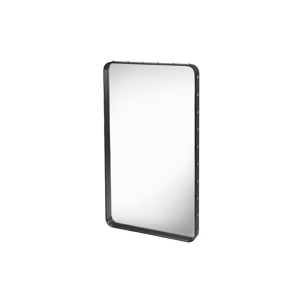 Adnet Rectangular Wall Mirror, black, GUBI