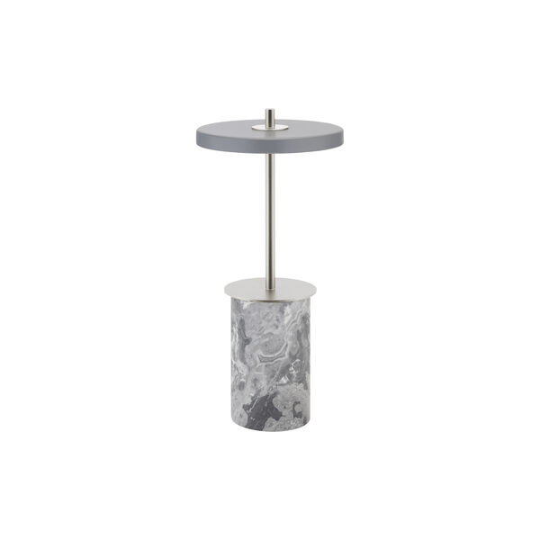 Asteria Move Mini Portable Lamp, grey marble steel, UMAGE