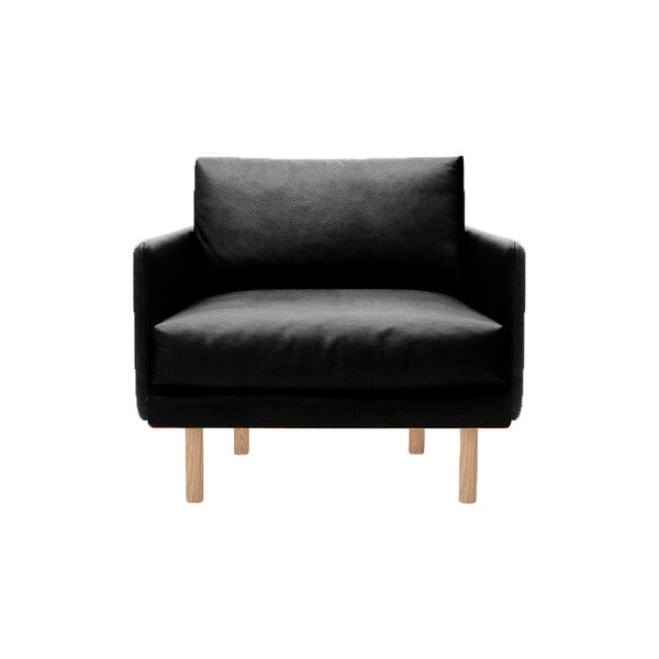 Emo l&aelig;nestol, SemiAni Black/naturolieret eg, Bruunmunch Furniture