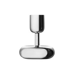 Nappula lysestage, stål, Iittala