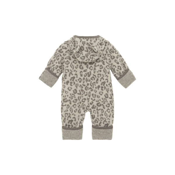 Pram Suit Ears Wool Fleece Jacquard, camel melange, HUTTEliHUT