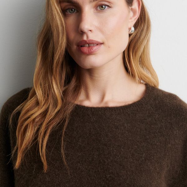Gabby Knit SS O-Neck, demitasse, Second Female