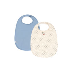 2 Pack Dinner Bib, navy dot/rain washed, Konges Sl&oslash;jd