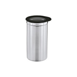Opbevaringsboks med l&aring;g, st&aring;l/sort, R&ouml;sle