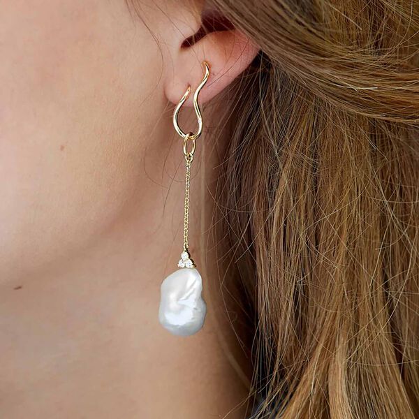 Fryd Barok perle &oslash;reh&aelig;nger, guld, Ro Copenhagen