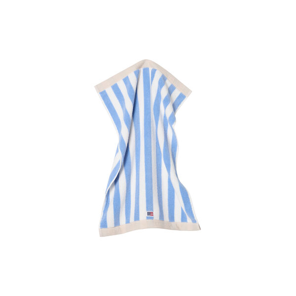 Block Striped Towel, sky blue/white/moonbeam, Lexington
