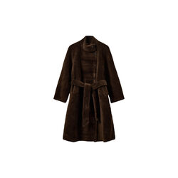 MARGITSW WOOL FUR COAT, dark brown, Sofie Schnoor