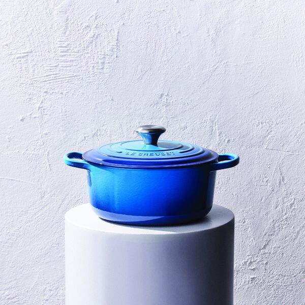 Signature rund st&oslash;bejernsgryde &Oslash; 20 cm, azure blue, Le Creuset