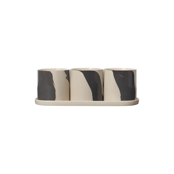 Inlay Herb Pots, sand/brown Inlay Herb Pots, sand/brown, Ferm Living