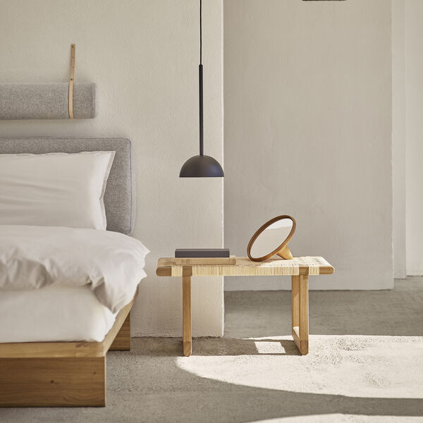 BM0488S Table Bench bord, olieret eg/rattan, Carl Hansen & S&oslash;n