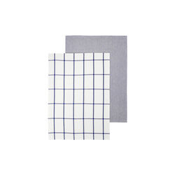 TAULO Viskestykkes&aelig;t Firkantet, white/mazarine blue, Blomus