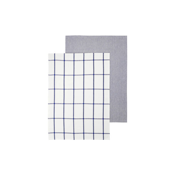 TAULO Viskestykkes&aelig;t Firkantet, white/mazarine blue, Blomus