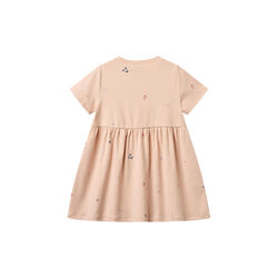 Jersey Dress Anna, rose flowers, Wheat