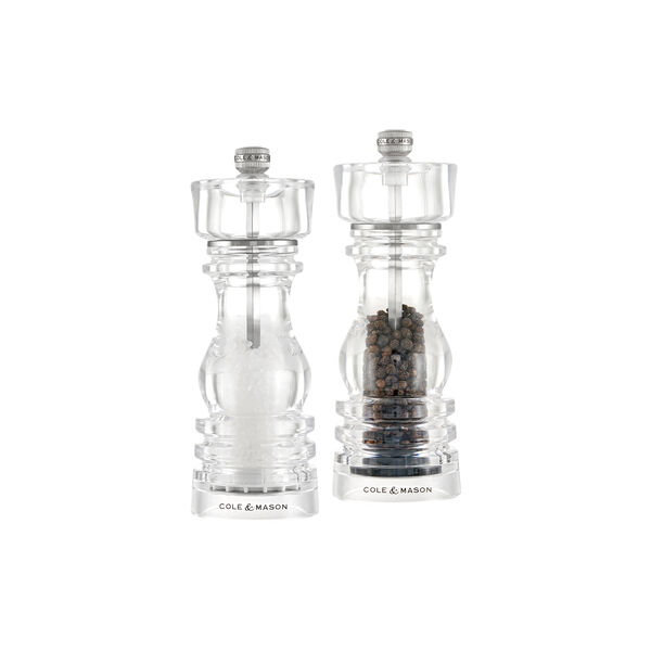 London Salt and pepper set, acrylic, Cole & Mason