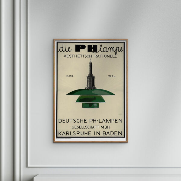 PH Lampe - Green, Poster & Frame