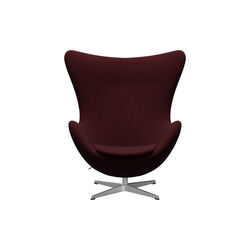 &AElig;gget&trade; 3316 loungestol, Christianshavn 1141 red/satin brushed aluminium, Fritz Hansen