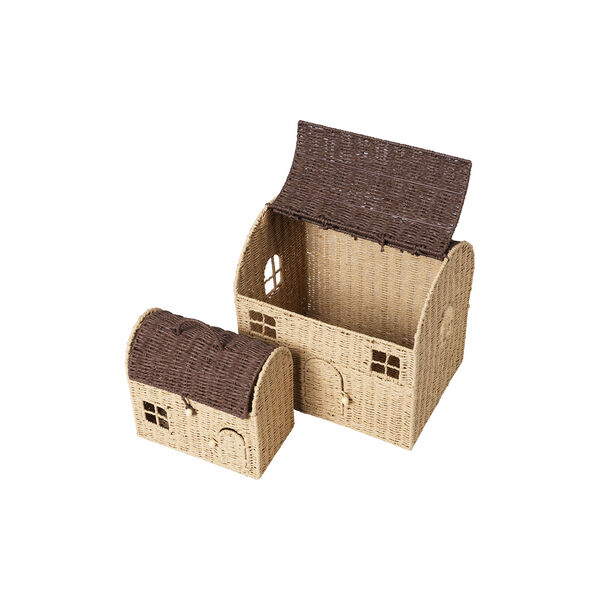 Casu Storage Houses | Set Of 2 | Natural/Dark Brown | Opbevaring, Ferm Living