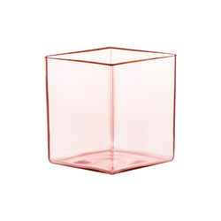 Ruutu vase, salmon pink, Iittala