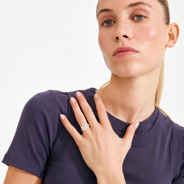 AJANI ring, s&oslash;lvbelagt, Pilgrim