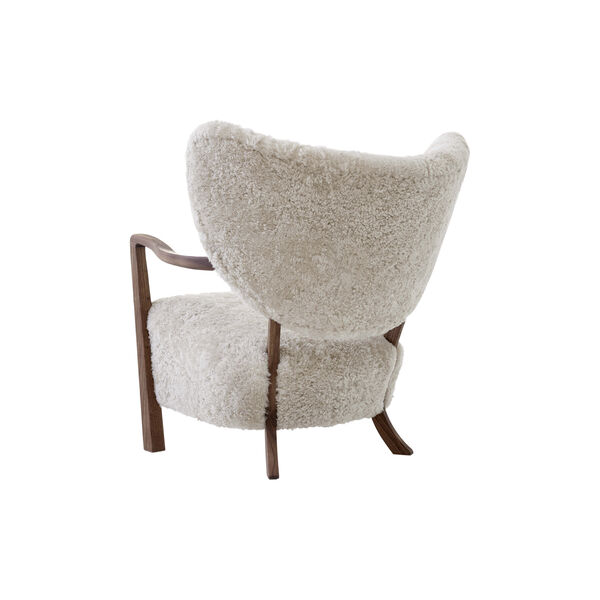 Wulff ATD2 Lounge Chair, sheepskin moonlight/oiled walnut, &Tradition