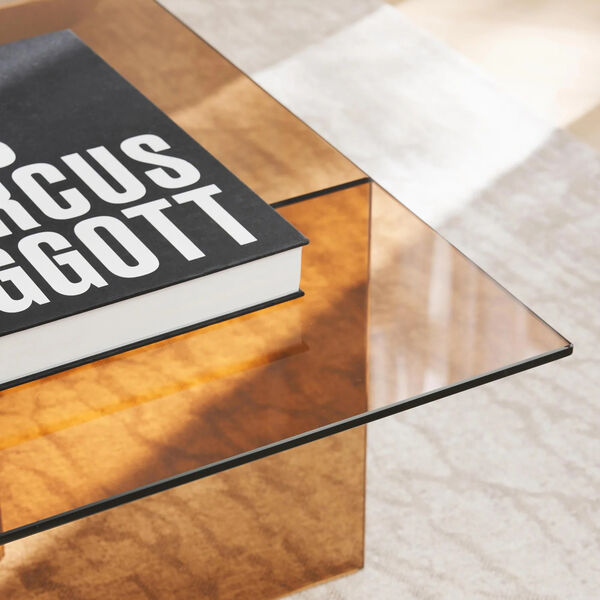 Anouk glassofabord, brun gennemsigtig, Westwing Collection