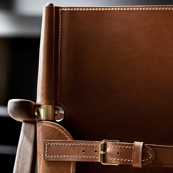 BM1106 Jægerstolen, olieret valnød/cognac, Carl Hansen & Søn