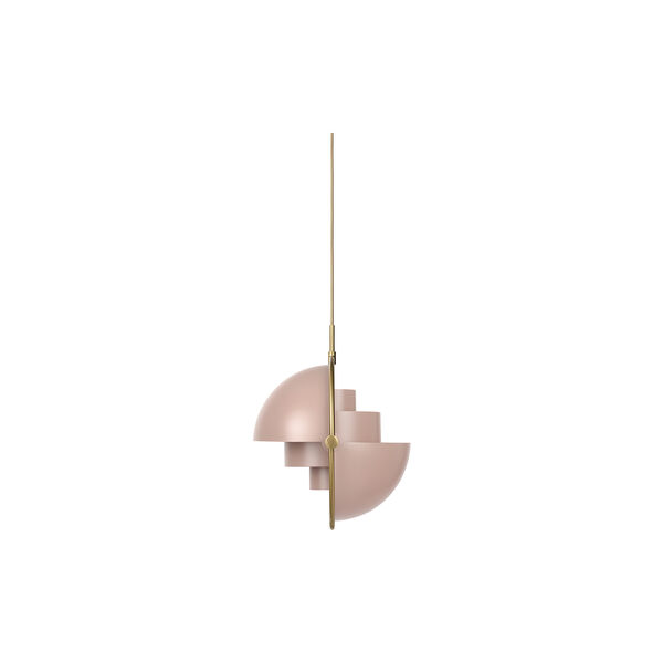 Multi-Lite Pendant, rose dust semi matt/brass Multi-Lite Pendant, rose dust semi matt/brass, GUBI