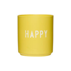 HAPPY favoritkop, yellow, Design Letters