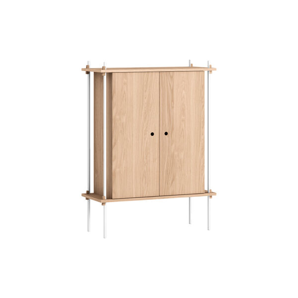 Shelving Cabinet, oak/white, MOEBE