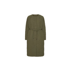 Long Quilted Jacket, olive night, Ilse Jacobsen Hornb&aelig;k