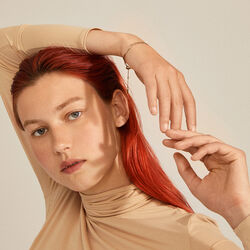 JOANNA Flat Snake Chain Armbånd, gold plated, Pilgrim