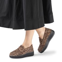 Tulip Leo Wedge Loafer, animal black, Ilse Jacobsen Hornb&aelig;k