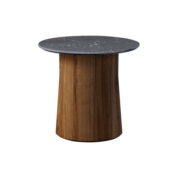 Niveau sofabord &Oslash; 45 cm, Black Marquina/oiled stained ash, Fredericia Furniture