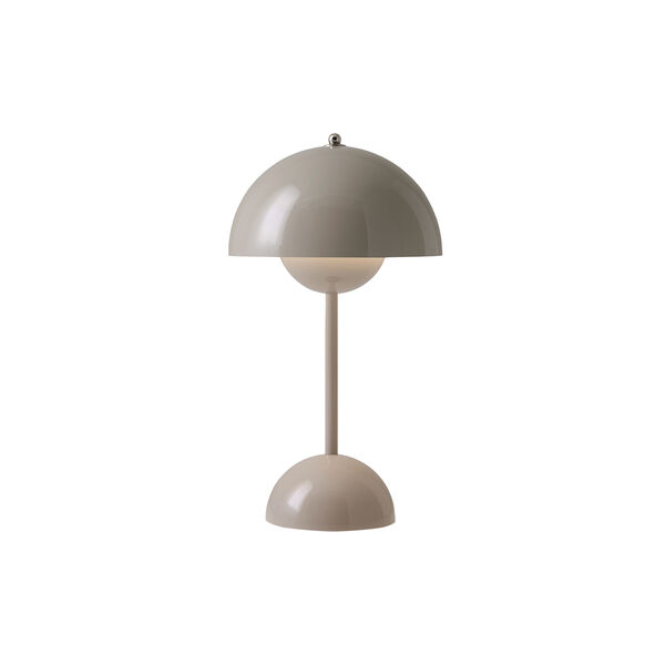 Flowerpot VP9 Portable Table Lamp, grey beige, &Tradition