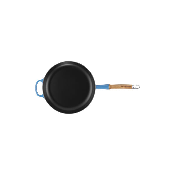 Signature st&oslash;bejern stegepande med tr&aelig;h&aring;ndtag &Oslash; 28 cm, azure, Le Creuset