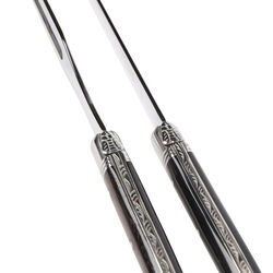 Forskærersæt, sort horn, Laguiole Tradition