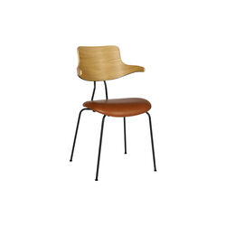VL118 s&aelig;depolstret stol, Savanne 30322/eg/sort, VERMUND