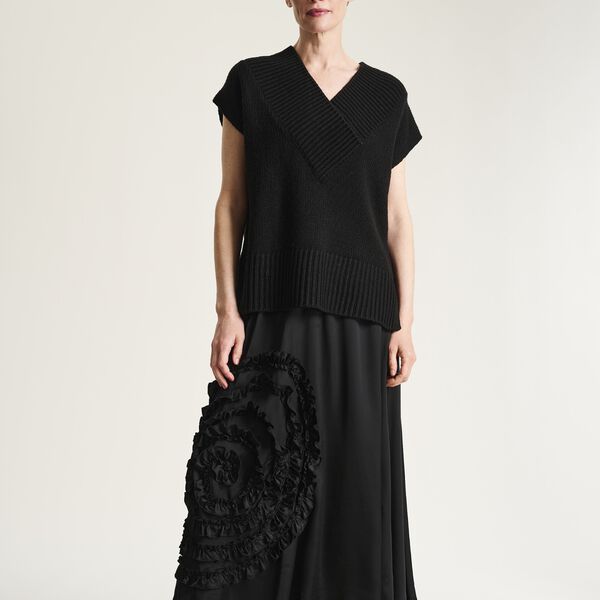 Nitto &aelig;rmel&oslash;s bluse, black, BITTE KAI RAND