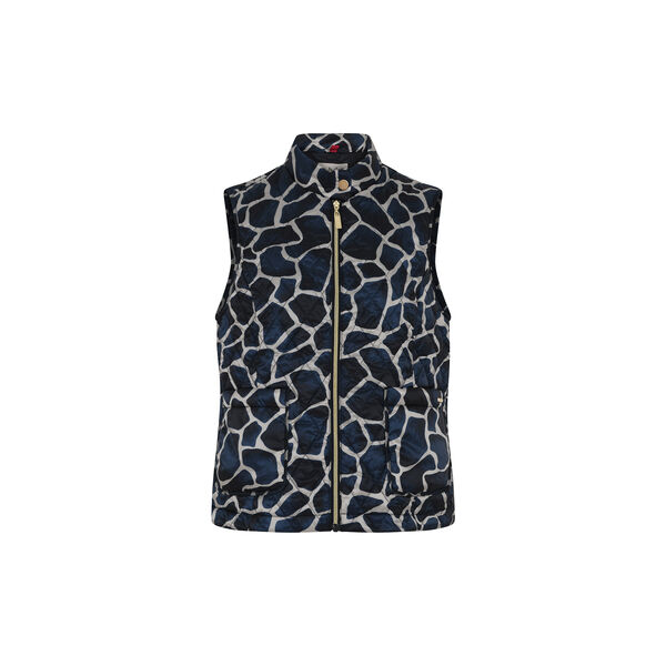 Waistcoat Metropolitan Quilt, navy/sand, Micha