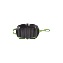 Signature st&oslash;bejern kvadratisk grillpande 26 cm, bamboo green, Le Creuset