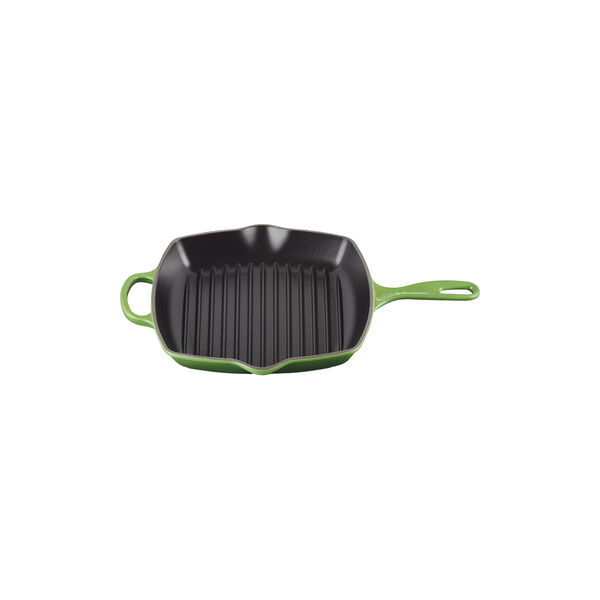Signature st&oslash;bejern kvadratisk grillpande 26 cm, bamboo green, Le Creuset