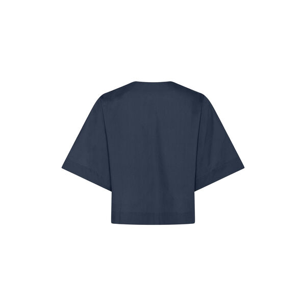 Pia Blouse S/S, dark blue, LA RŌUGE