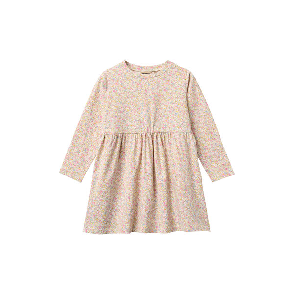 Jersey Dress L/S Sessa, blush flower meadow, Wheat