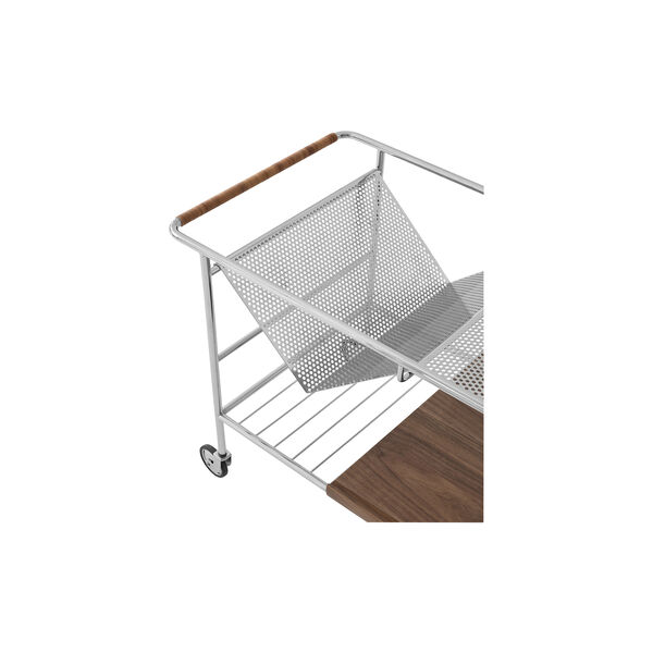 Alima NDS1 trolley, chrome/walnut, &Tradition