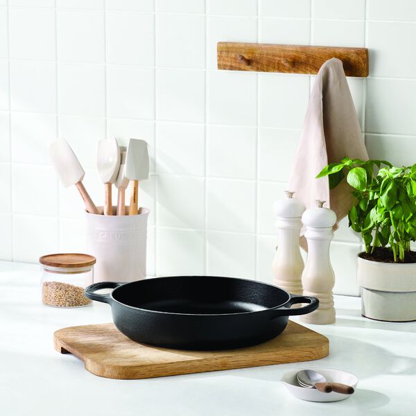 Everyday st&oslash;bejern stegepande 28 cm, matte black, Le Creuset
