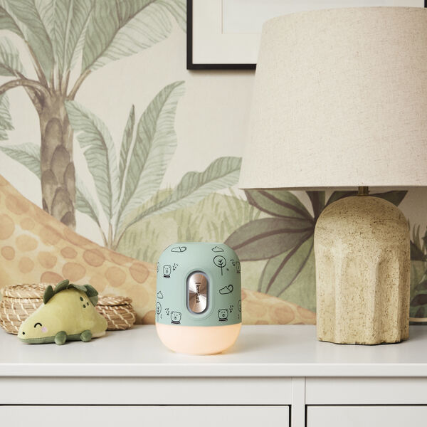 Glowie Bluetooth h&oslash;jttaler og lampe, dusty green, Kreafunk