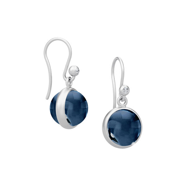 Prime Øreringe, silver/sapphire blue Prime Øreringe, silver/sapphire blue, Julie Sandlau