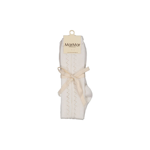 Knee Socks Pointelle, gentle white Knee Socks Pointelle, gentle white, MarMar Copenhagen