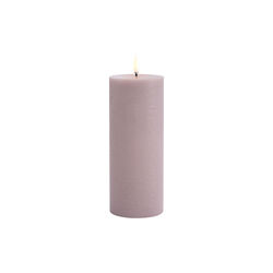 LED Pillar Candle 20 cm, light lavender, Uyuni Lighting